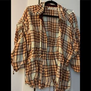 We The Free Plaid Top